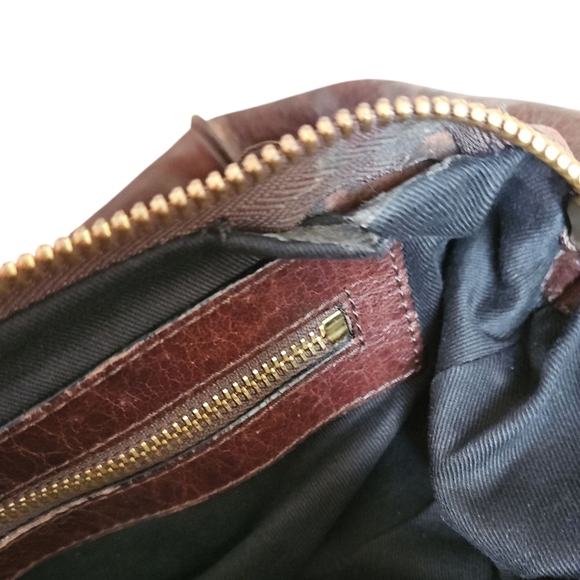 Chloé LARGE Vintage Ethel Brown Leather Handbag, Gold Accents, Crossbody Strap - Picture 15 of 15